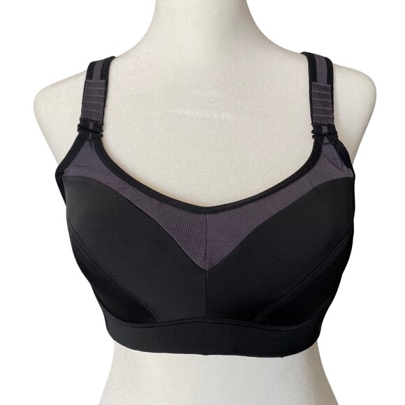 Adore Me Maho Contour Sports Bra, Jet Black, Padded Straps, Mesh Accent,34D, NWT - Picture 1 of 10